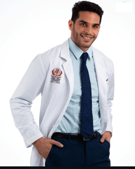 Rami Rashed in his white coat